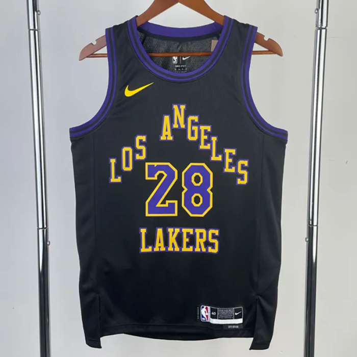 23-24 LAKERS HACHIMURA #28 Black City Edition Top Quality Hot Pressing NBA Jersey