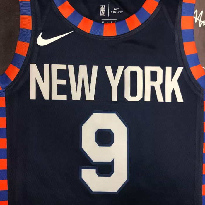 KNICKS BARRETT #9 Black Top Quality Hot Pressing NBA Jersey
