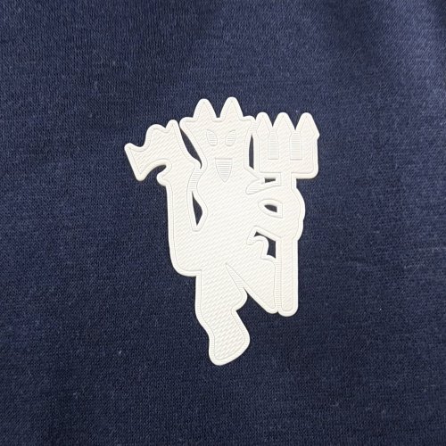 2024 Manchester United Dark blue Fleece Hoodie