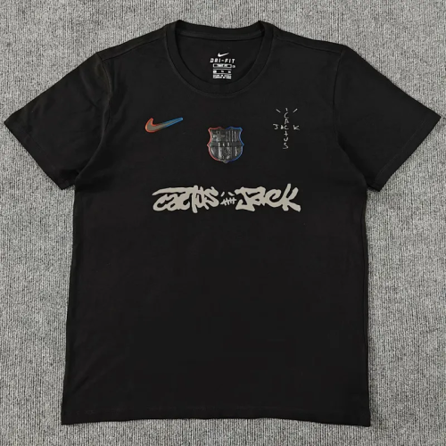 25-26 Barcelona Black High Quality Casual T-Shirt #圆领黑标