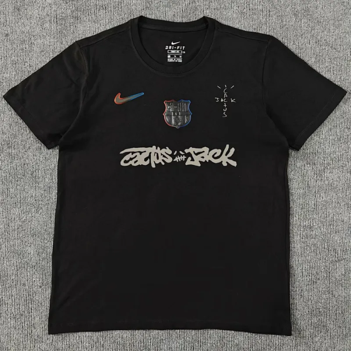 25-26 Barcelona Black High Quality Casual T-Shirt #圆领黑标