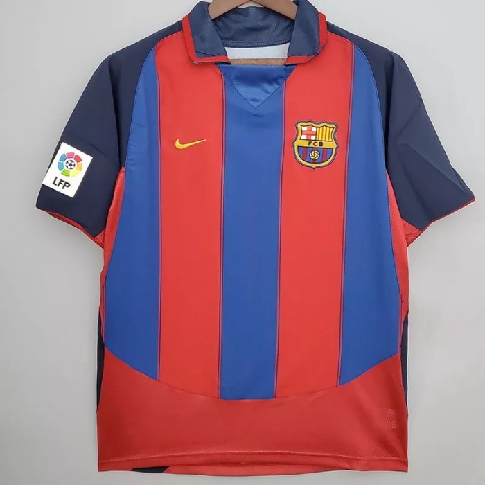 2003-2004 Barcelona Home Retro Soccer Jersey