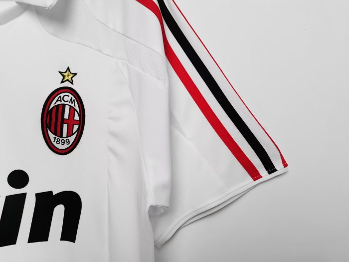 2007-2008 AC Milan Away White Retro Soccer Jersey