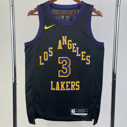 23-24 LAKERS DAVIS #3 Black City Edition Top Quality Hot Pressing NBA Jersey