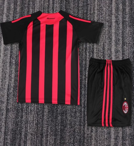 2008-2009 AC Milan Home Retro Kids Soccer Jersey