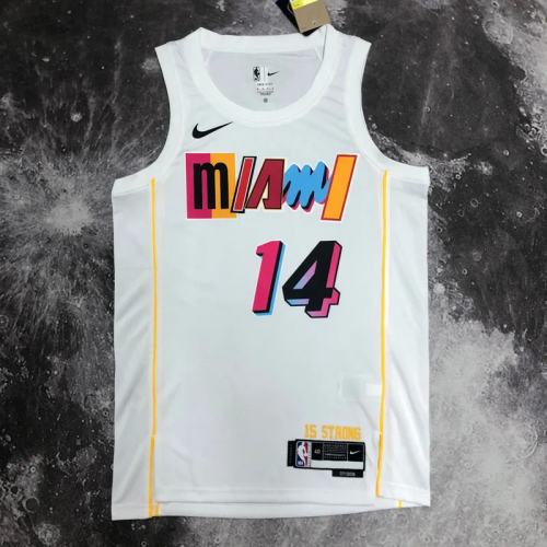 22-23 HEAT HERRO #14 White City Edition Top Quality Hot Pressing NBA Jersey