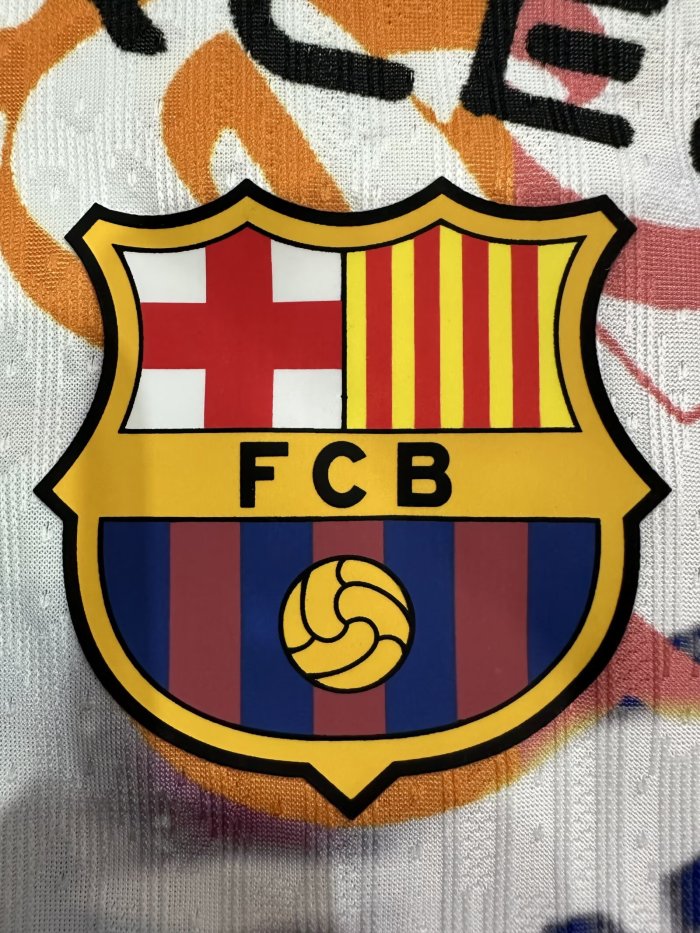 25-26 Barcelona Special Edition Player Version Training Shirts *红1899涂鸦