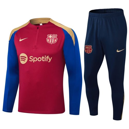 24-25 Barcelona High Quality Half Pull Tracksuit