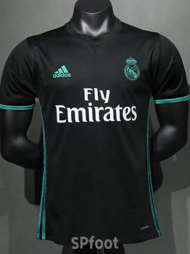2017-2018 Real Madrid Away Player Version Retro Soccer Jersey