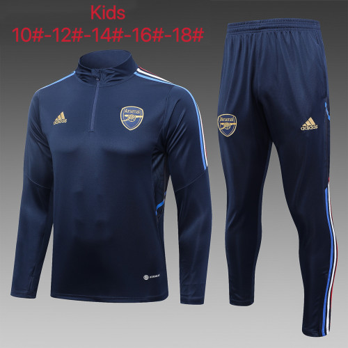 23-24 Arsenal High Quality Kids Half Pull Tracksuit