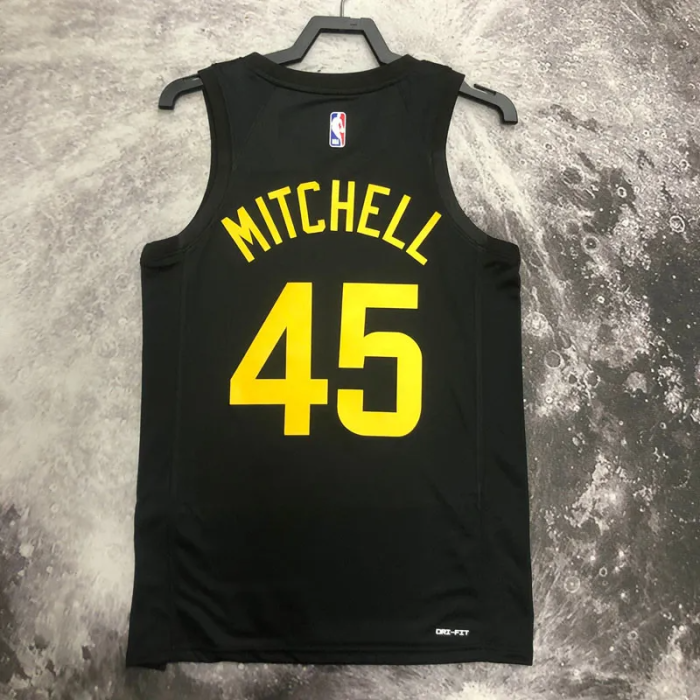 22-23 JAZZ MITCHELL #45 Black Top Quality Hot Pressing NBA Jersey (Trapeze Edition)