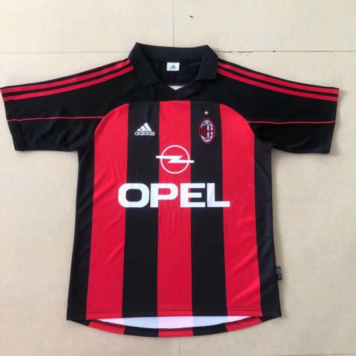 2000-2002 AC Milan Home Retro Soccer Jersey