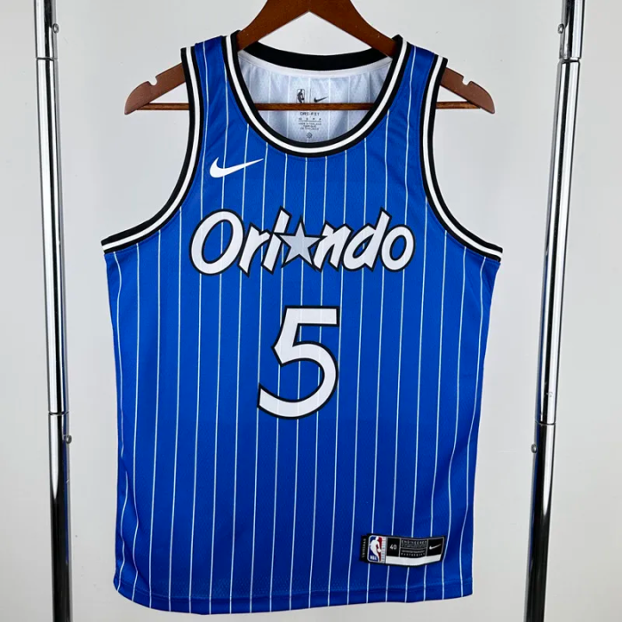 2018-2019 Magic BANCHERO #5 Blue Retro Top Quality Hot Pressing NBA Jersey
