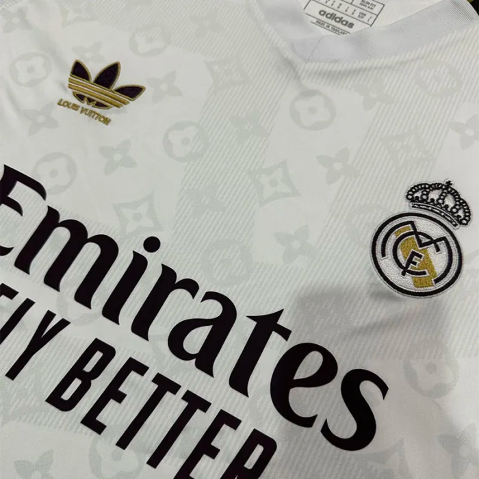 24-25 Real Madrid White Joint Edition Fans Soccer Jersey
