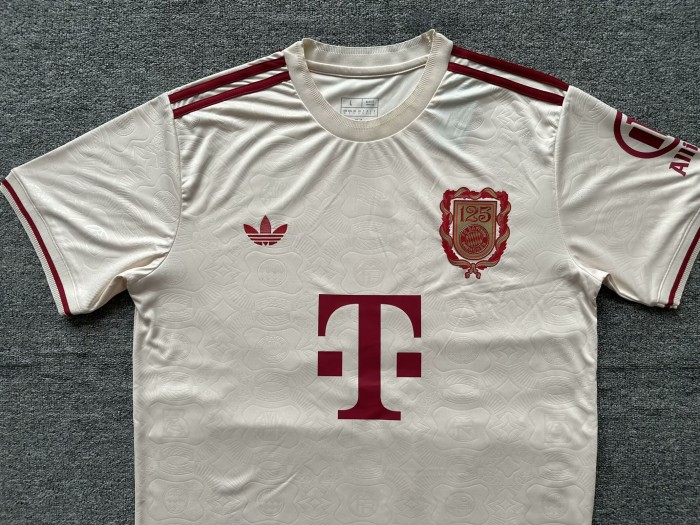 24-25 Bayern Apricot 125th Anniversary Fans Soccer Jersey *杏色