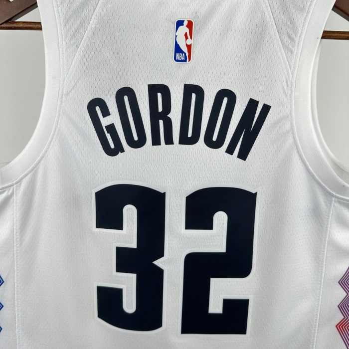 24-25 Nuggets GORDON #32 White City Edition Top Quality Hot Pressing NBA Jersey