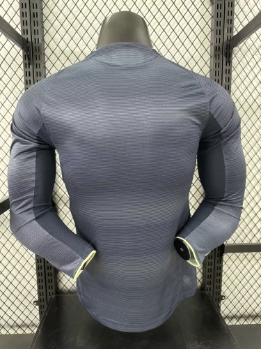 25-26 Real Madrid Away Long Sleeve Player Version Soccer Jersey 长袖