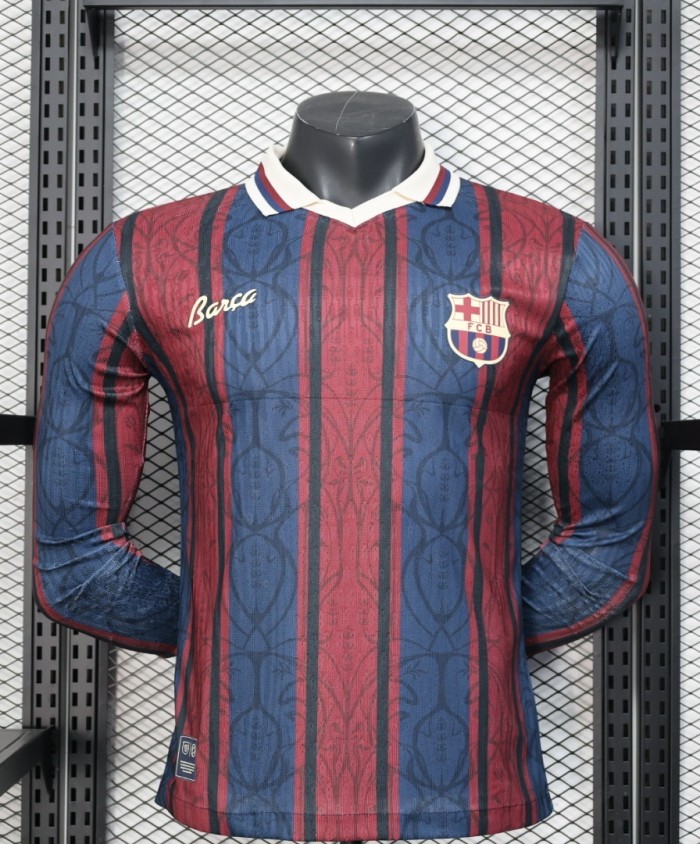 25-26 Barcelona 125th Commemorative Edition Long Sleeve Player Version Soccer Jersey