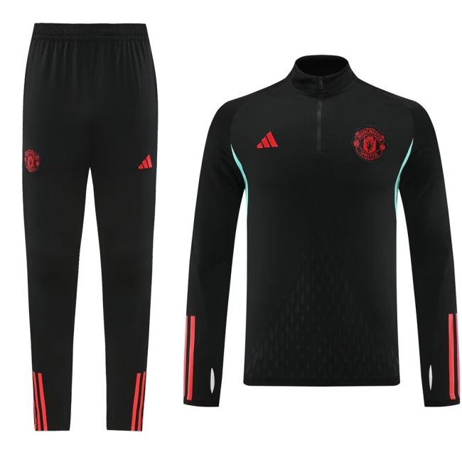 23-24 Manchester United High Quality Half Pull Tracksuit