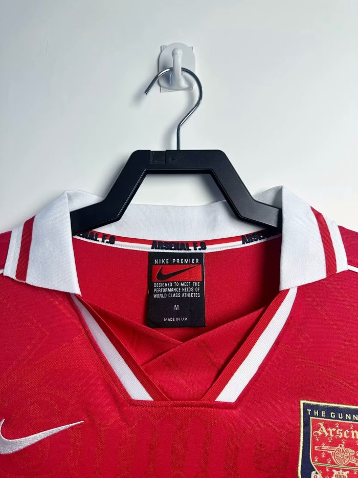 1996-1997 Arsenal Home Long Sleeve Retro Soccer Jersey