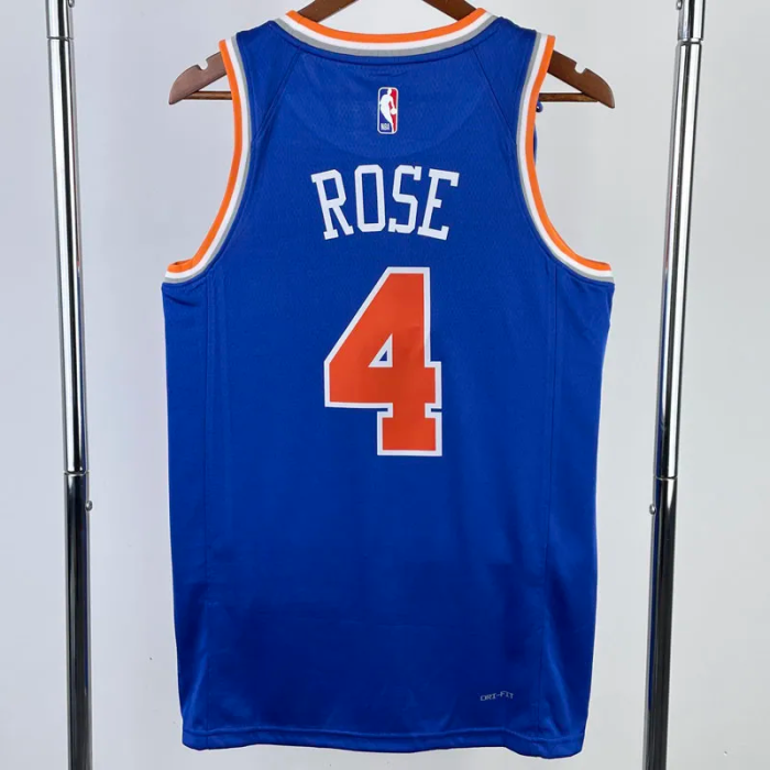 22-23 KNICKS ROSE #4 Blue Top Quality Hot Pressing NBA Jersey