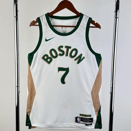 23-24 CELTICS BROWN #7 White City Edition Home Top Quality Hot Pressing NBA Jersey
