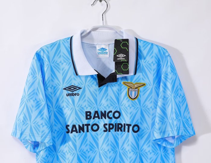 1991-1992 Lazio Home Retro Blue Soccer Jersey