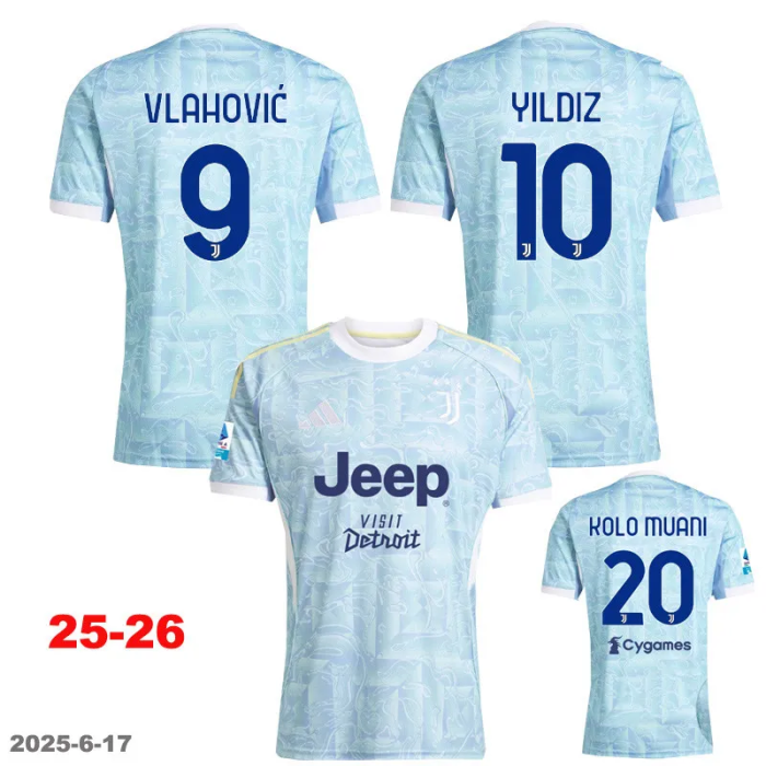 25-26 Juventus Away Fans Soccer Jersey