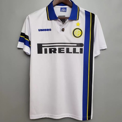 1997-1998 Inter Milan Away White Retro Soccer Jersey