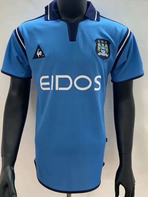 2000-2001 Manchester City Home Retro Soccer Jersey