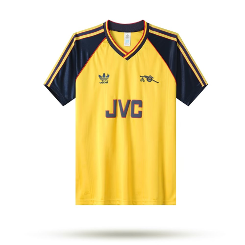 1989-1991 Arsenal Away Yellow Retro Soccer Jersey