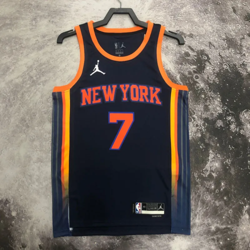 22-23 KNICKS ANTHONY #7 Black Top Quality Hot Pressing NBA Jersey (Trapeze Edition)