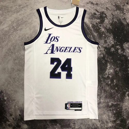 22-23 LAKERS BRYANT #24 White City Edition Top Quality Hot Pressing NBA Jersey