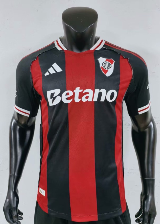 25-26 River Plate Away Player Version Soccer Jersey*带广告