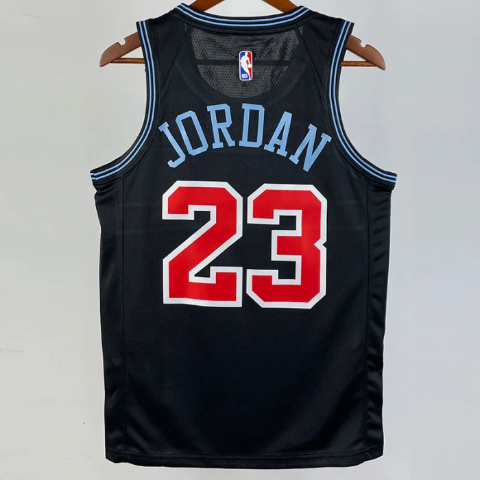 2019 BULLS JORDAN #23 Black City Edition Top Quality Hot Pressing NBA Retro Jersey