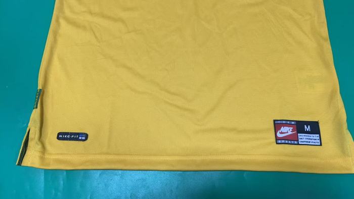 1998 Brazil Home Retro Soccer Jersey*耐克标有蓝边