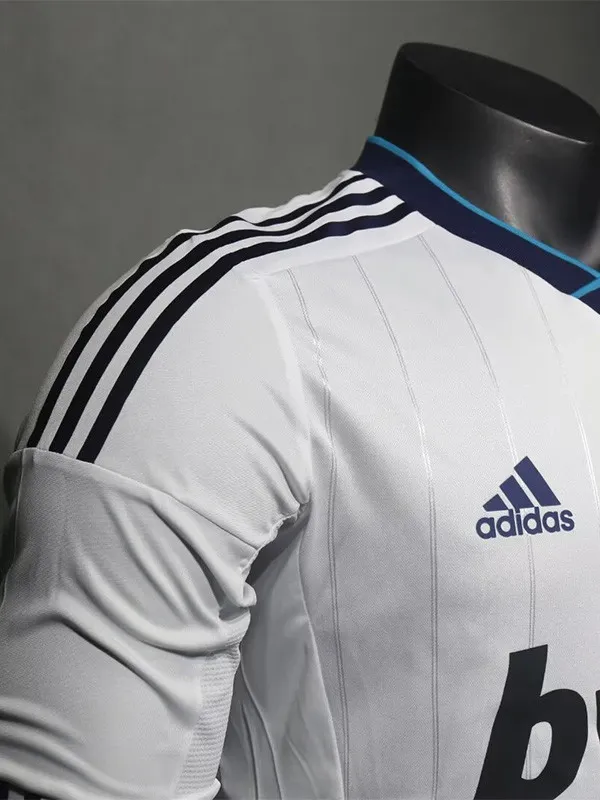 2012-2013 Real Madrid Home Player Version  Long Sleeve Retro Soccer Jersey 长袖球员
