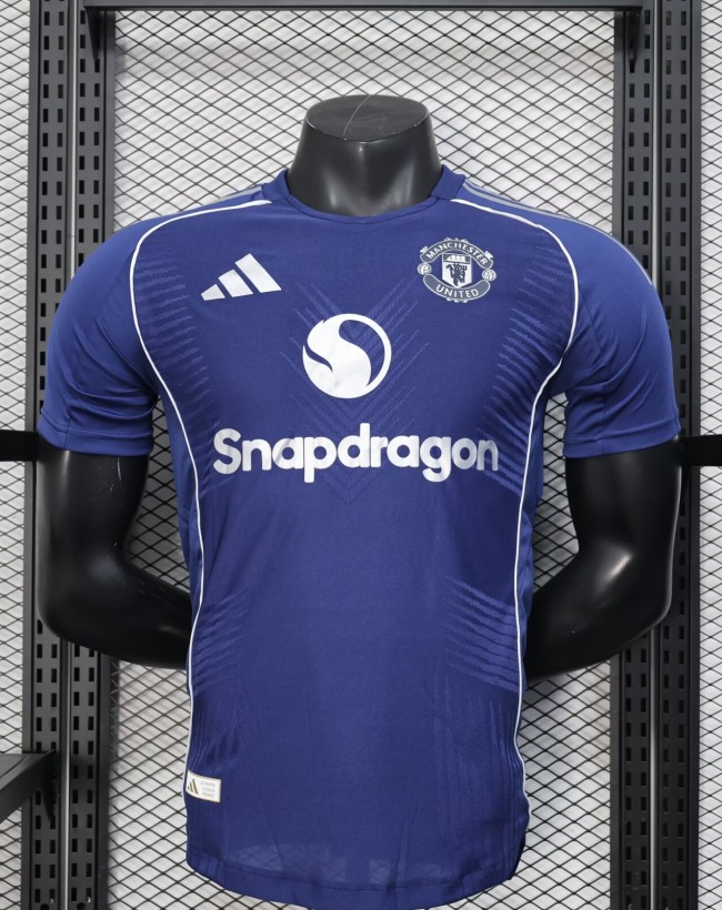 25-26 Manchester United Blue Special Edition Player Version Soccer Jersey