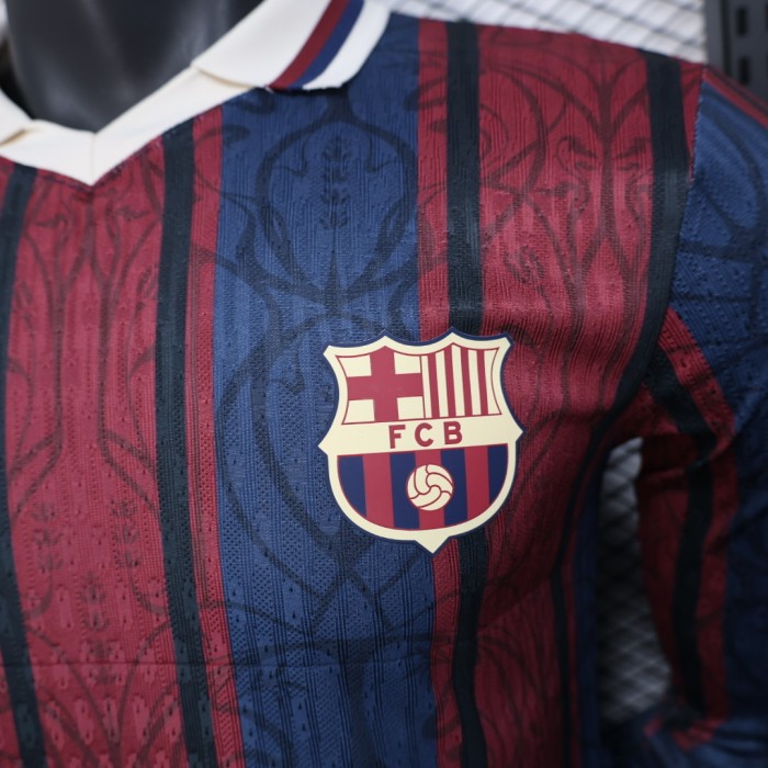 25-26 Barcelona 125th Commemorative Edition Long Sleeve Player Version Soccer Jersey