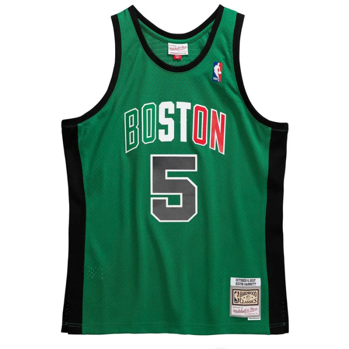 CELTICS GARNETT #5 Green Italian Game Edition Top Quality Hot Pressing NBA Jersey