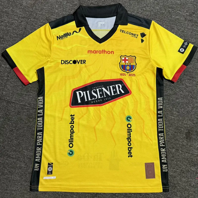 2025 Barcelona Yellow Special Edition Fans Training Shirts