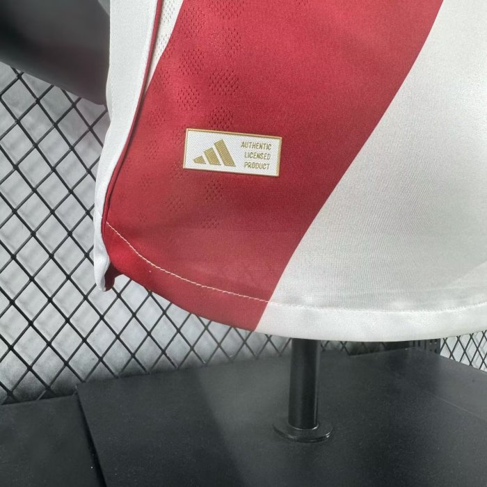 25-26 River Plate Home Player Version Soccer Jersey*带广告