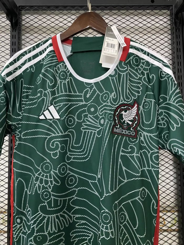 22-23 Mexico Third Fans Soccer Jersey (白图纹)