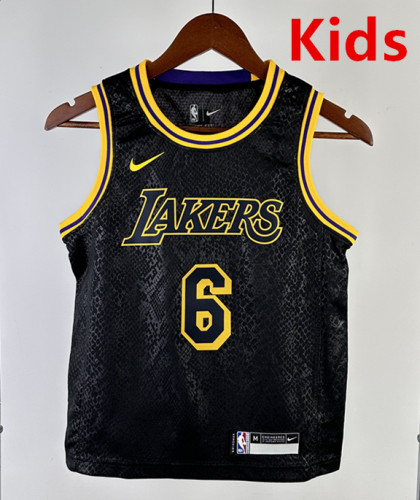 2024 LAKERS JAMES #6Top Quality Hot Pressing Kids NBA Jersey