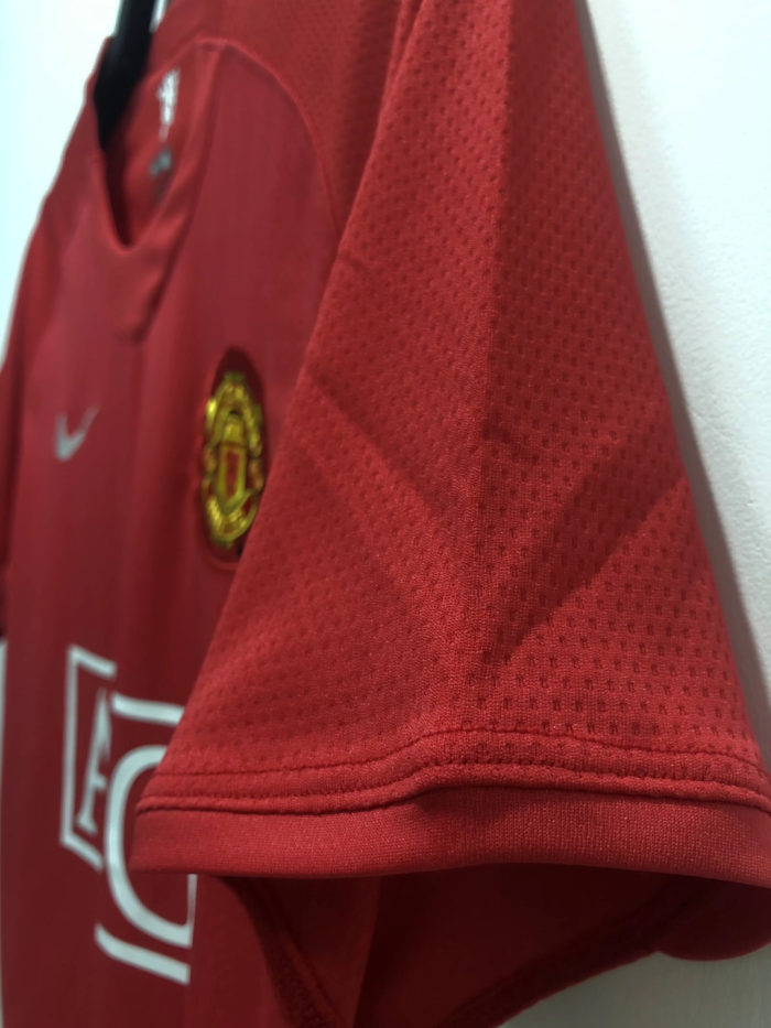 RONALDO 7 #2007-2008 Manchester United Home League Edition Retro Soccer Jersey(联赛版 带双臂章)