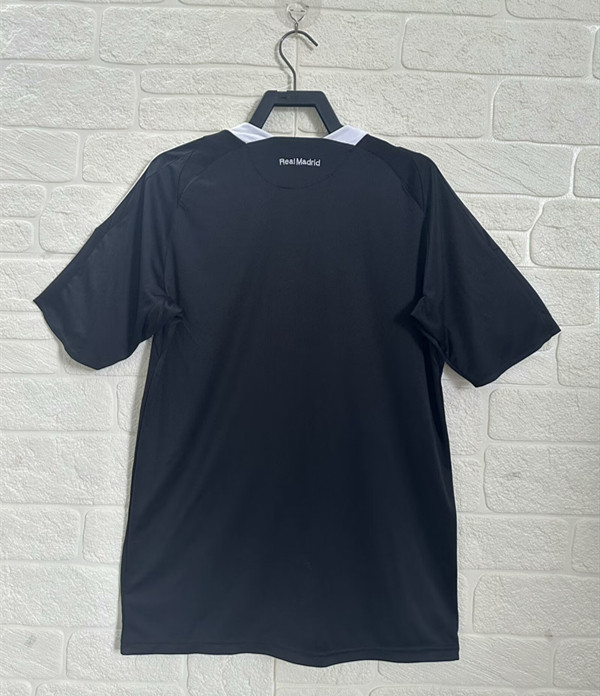 2008-2009 Real Madrid Away Black Retro Soccer Jersey