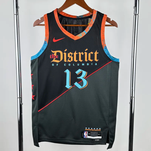 23-24 Wizards POOLE #13 Black City Edition Top Quality Hot Pressing NBA Jersey