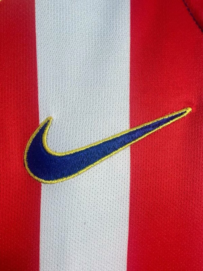 2004-2005 Atlético Madrid Home Long Sleeve Retro Soccer Jersey