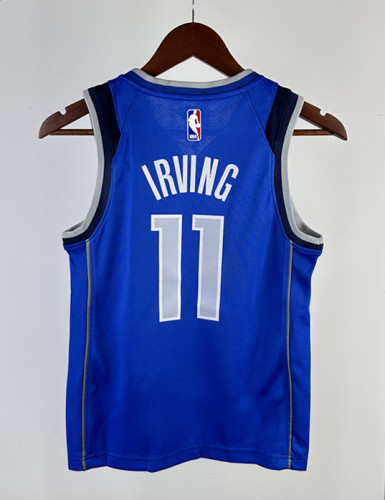 2023 Dallas Mavericks IRVING#11 Blue Top Quality Hot Pressing Kids NBA Jersey