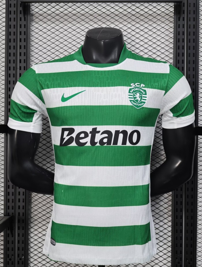 25-26 Sporting Lisbon Home Player Version Soccer Jersey